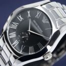 Emporio Armani Men's Valente Black Dial Stainless Steel Watch - AR0680